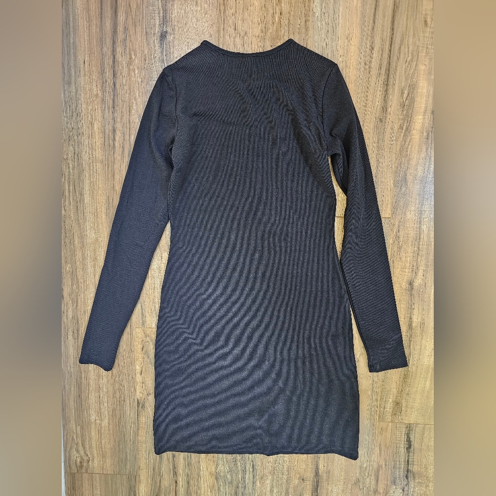 NWOT Adidas Women's Black Essential Rib Dress, Large - Picture 3 of 9